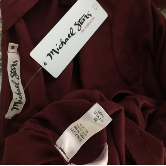 🇺🇸 MICHAEL STARS Cotton Ruched Jersey Dress e507 - Picture 5 of 8